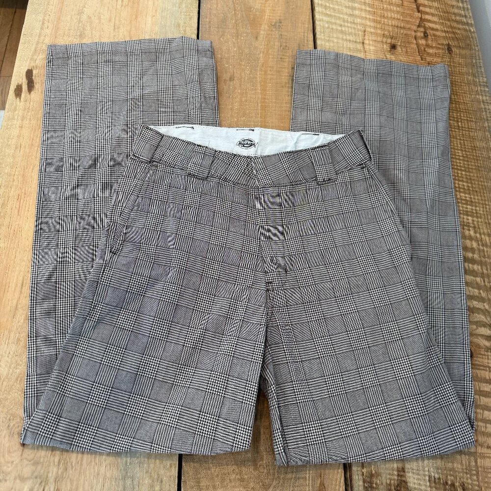Dickies Bakerhill High Rise Wide Leg Plaid NWOT Size 0 - Picture 2 of 7